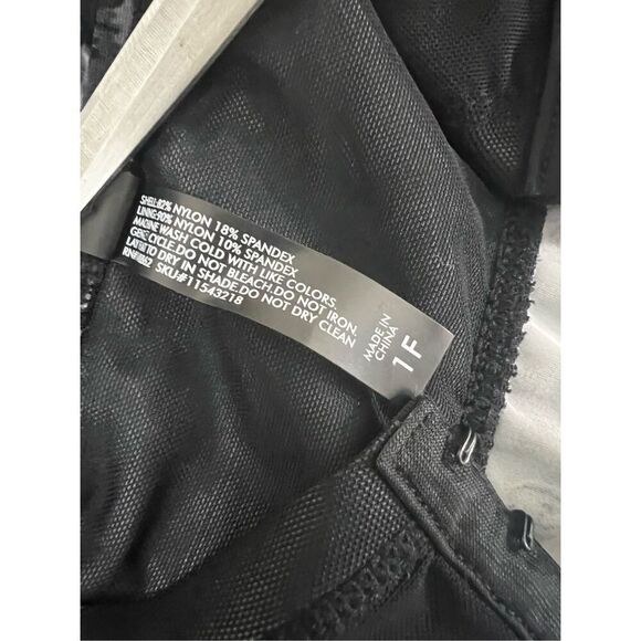 Torrid Black Grey Floral Retro Tankini Top Plus Size 1F Slit Swimwear Women - Picture 10 of 12